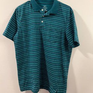 Striped Teal Polo